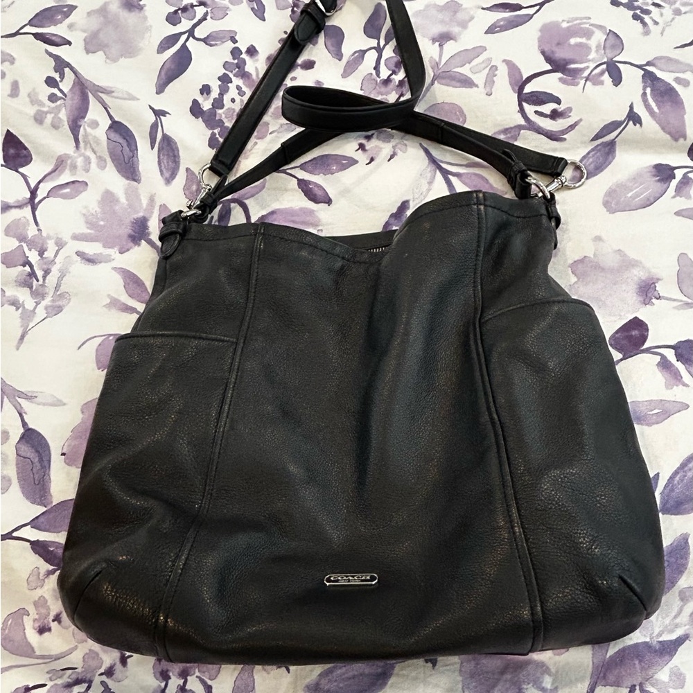 Black Leather Shoulder Bag